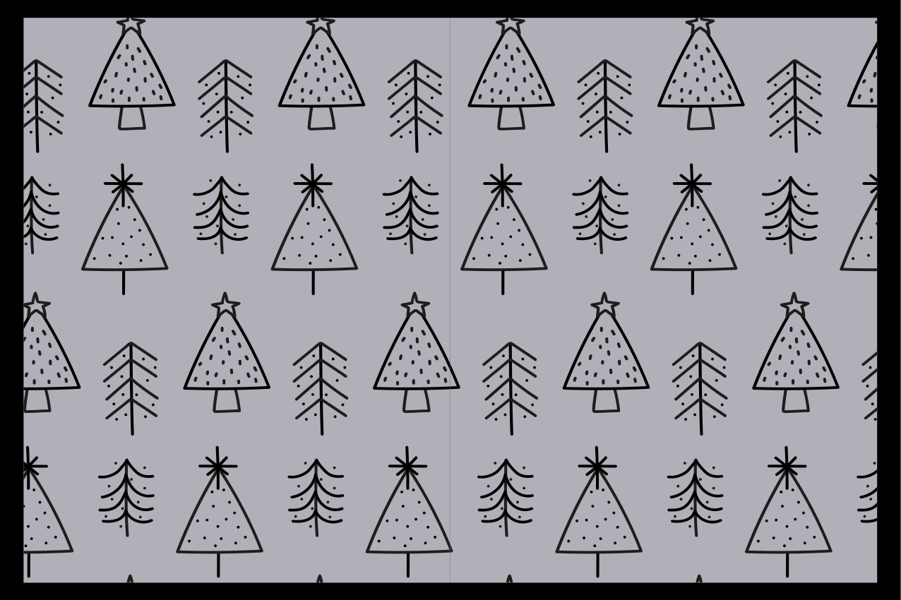 Stylized christmas trees božični pogrinjek - TenStickers