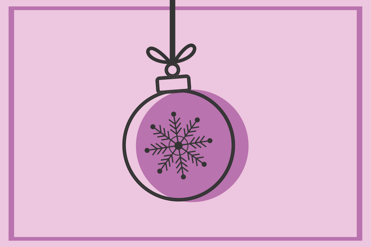 Snowflake ornament illustration božična pogrinejka - TenStickers