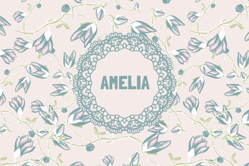 Ročno narisane pogrinjke z vzorci listov in cvetov - TenStickers