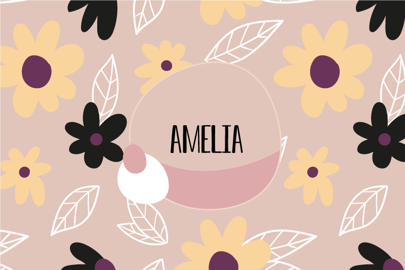 Customized botanical print otroški pogrinjek za mizo - TenStickers