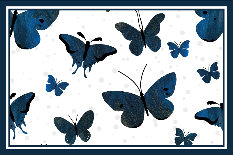 Butterfly pattern art izvirna jedilna podloga - TenStickers