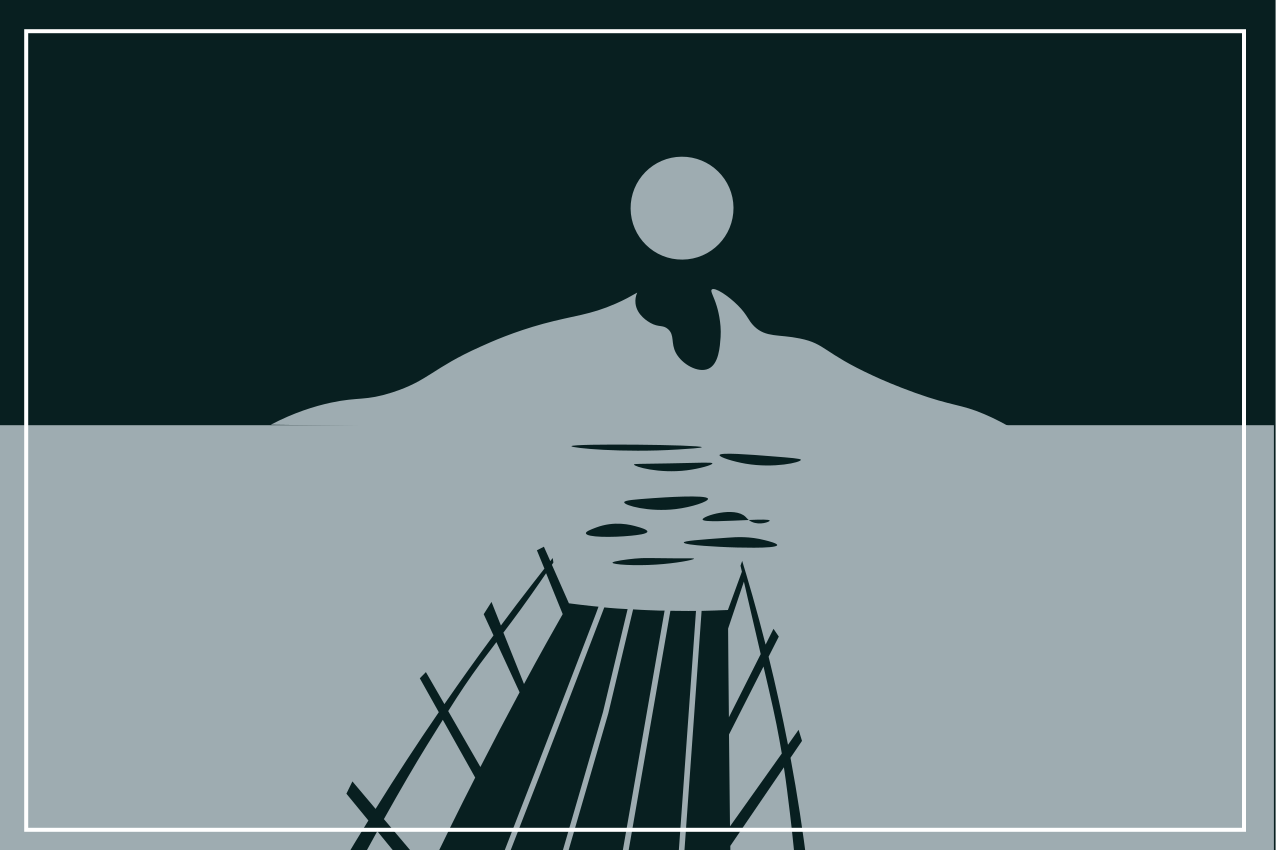 Bridge over water moderno preprogo - TenStickers