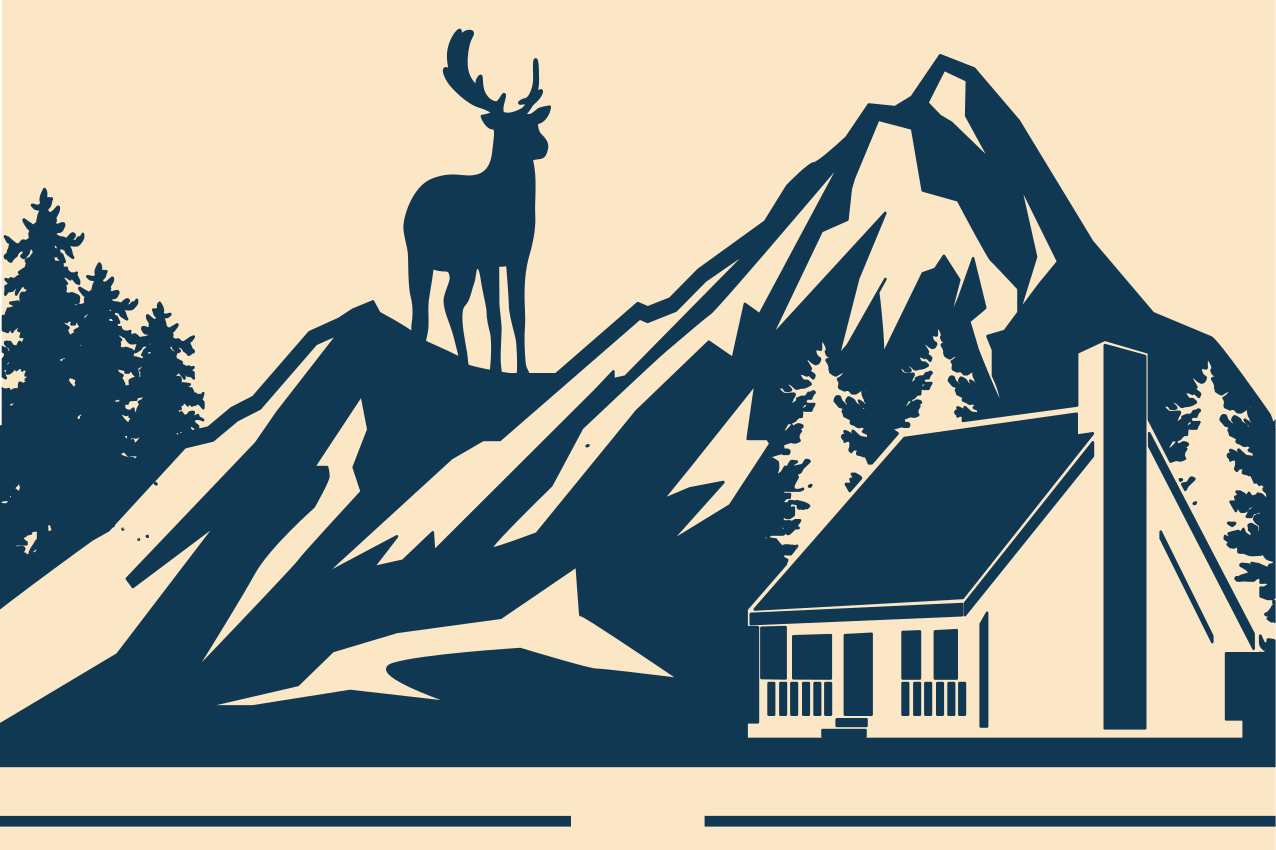 Grand mountain landscape izvirna jedilna podloga - TenStickers