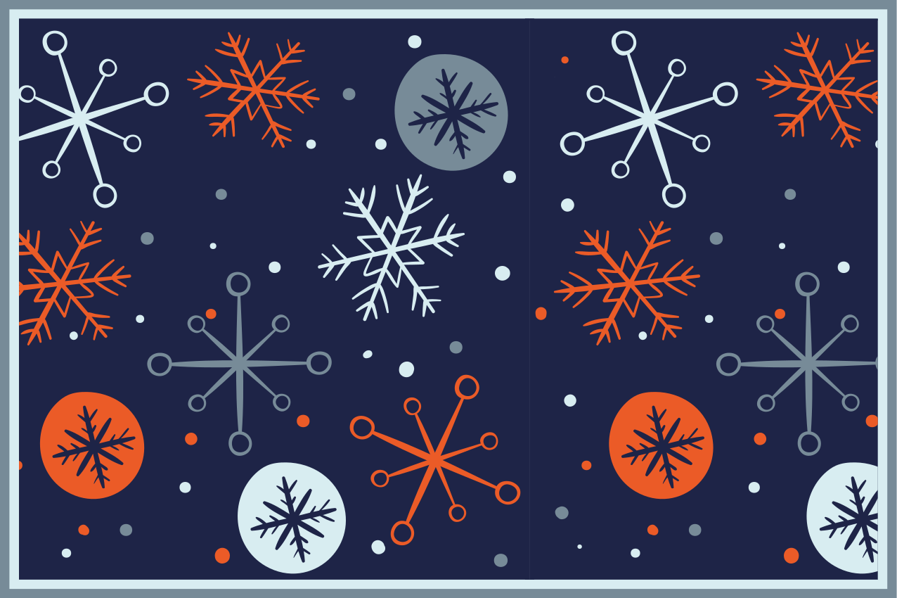 Festive snowflake patterns za božične pogrinjke - TenStickers