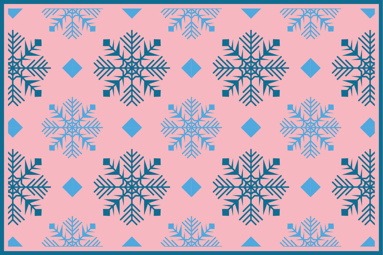 Snowflake pattern table setting božična pogrinjek - TenStickers