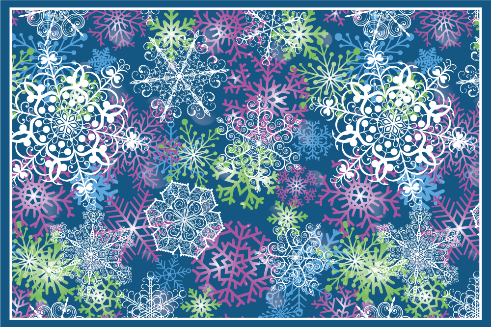 Snowflake pattern winter božični pogrinjek - TenStickers