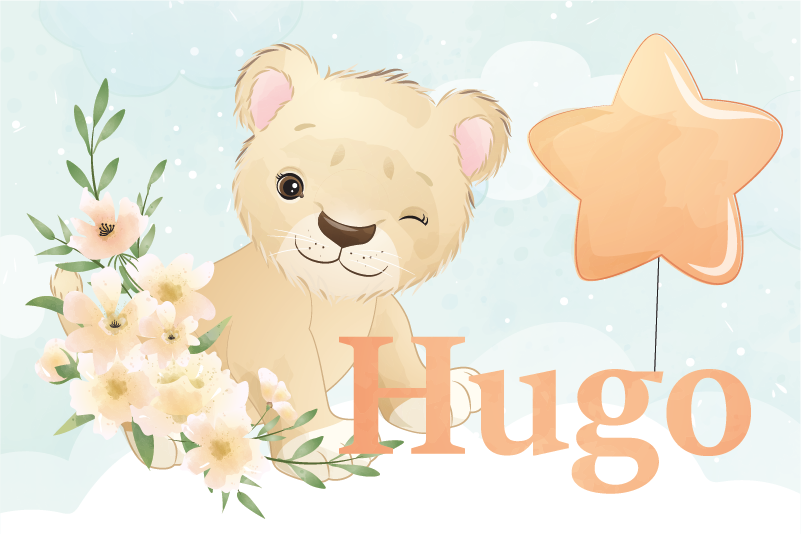 Cheerful lion graphic otroški pogrinjek za mizo - TenStickers