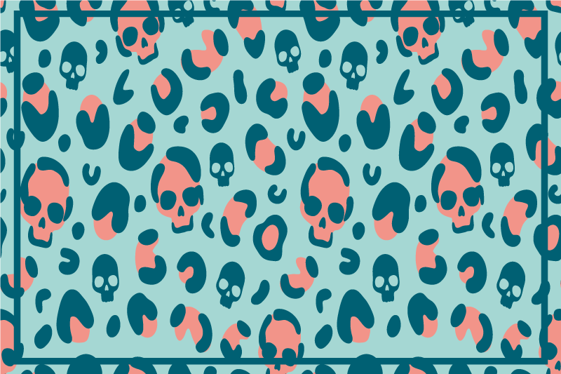 Skull print texture izvirna jedilna podloga - TenStickers