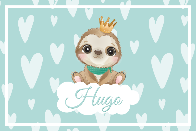 Cute sloth illustration otroški pogrinjek za mizo - TenStickers