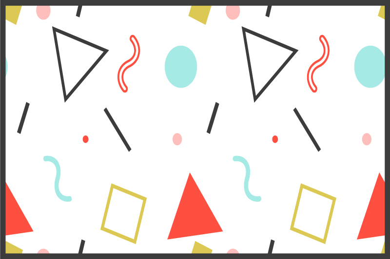 Smešne geometrijske oblike izvirne pogrinjke - TenStickers