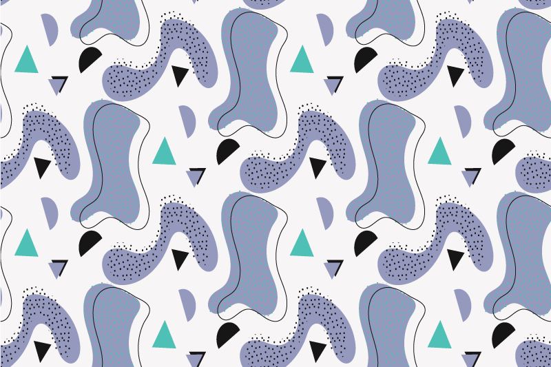 Abstract organic shapes moderna podloga - TenStickers