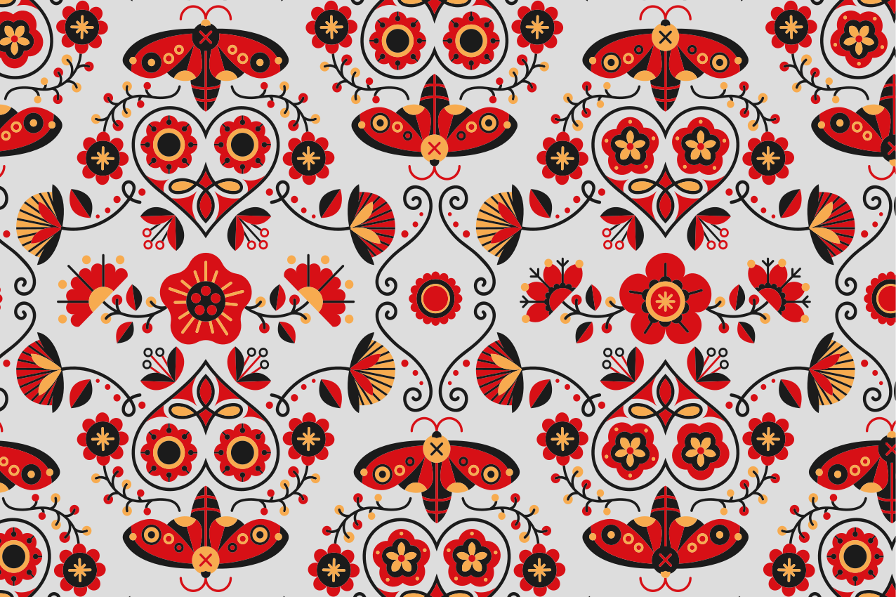 Lively floral composition izvirna jedilna podloga - TenStickers