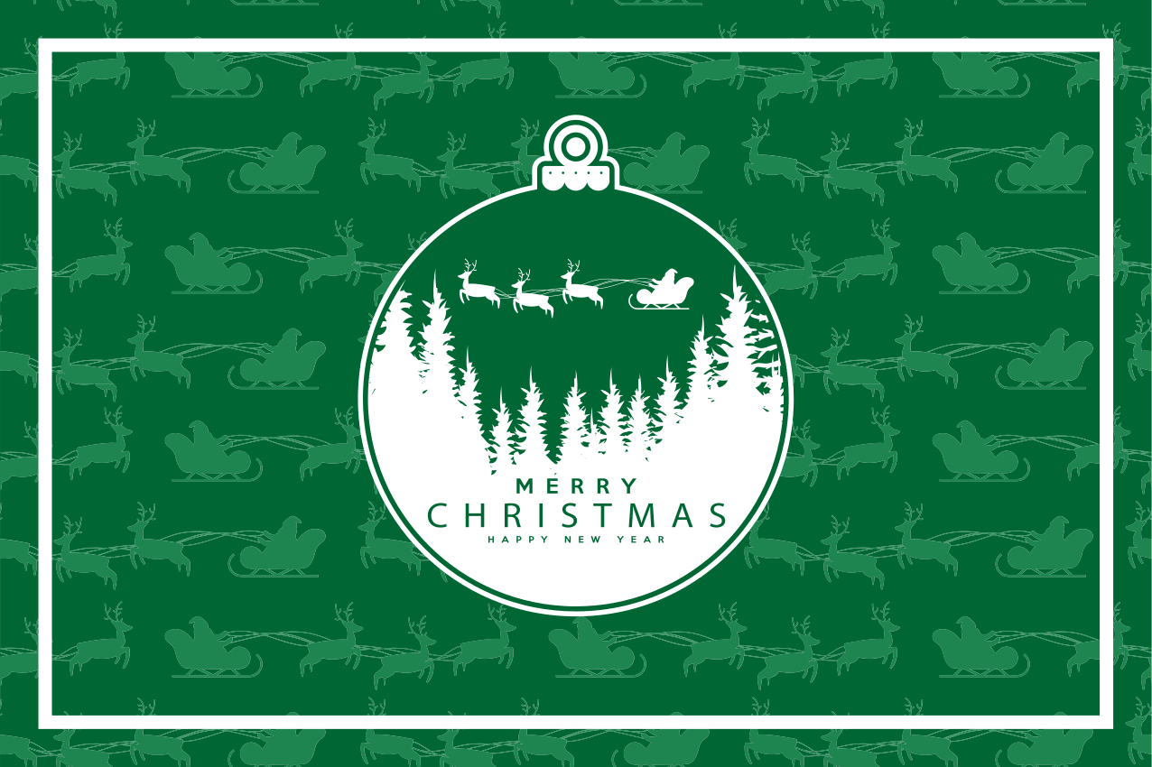 Christmas ornament scene božični pogrinek - TenStickers