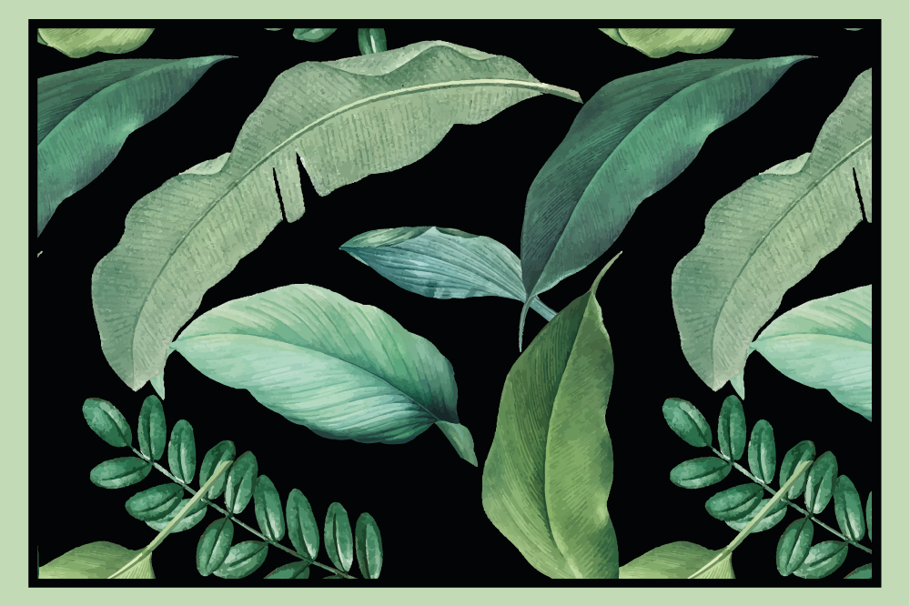 Leaf motif creation teksturna pogrinjek - TenStickers