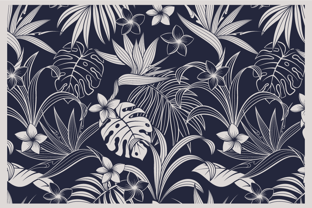 Tropical floral print elegantna pogrinjek - TenStickers