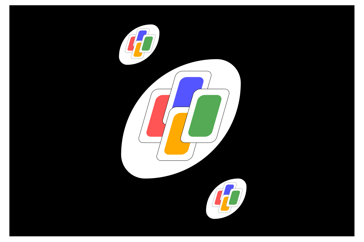 Izvirna jedilna podloga vibrantne geometrijske figure - TenStickers
