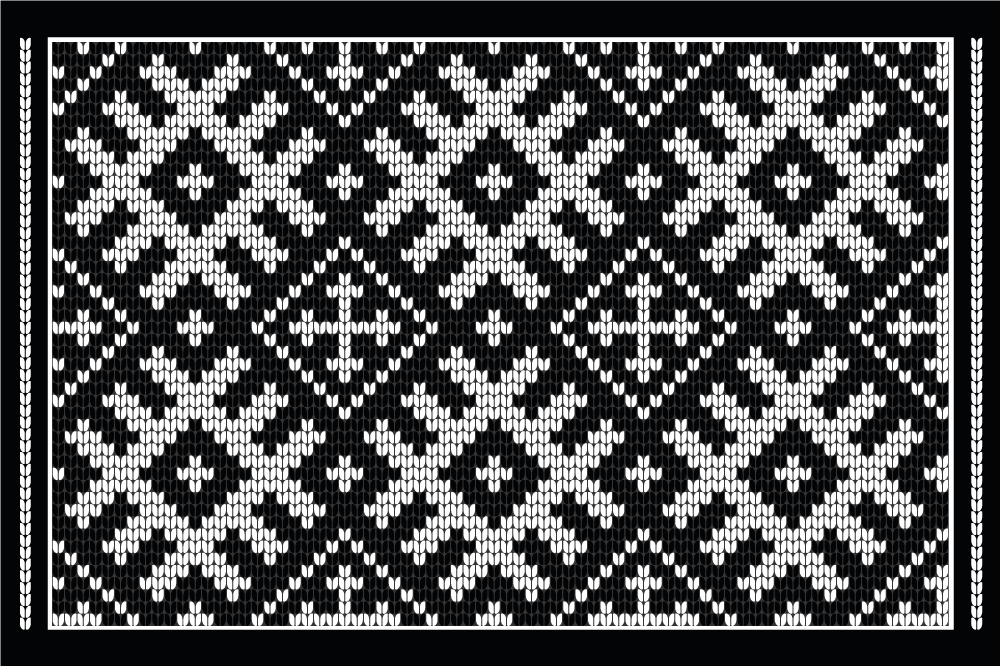Traditional knitted pattern teksturna pogrinjek - TenStickers
