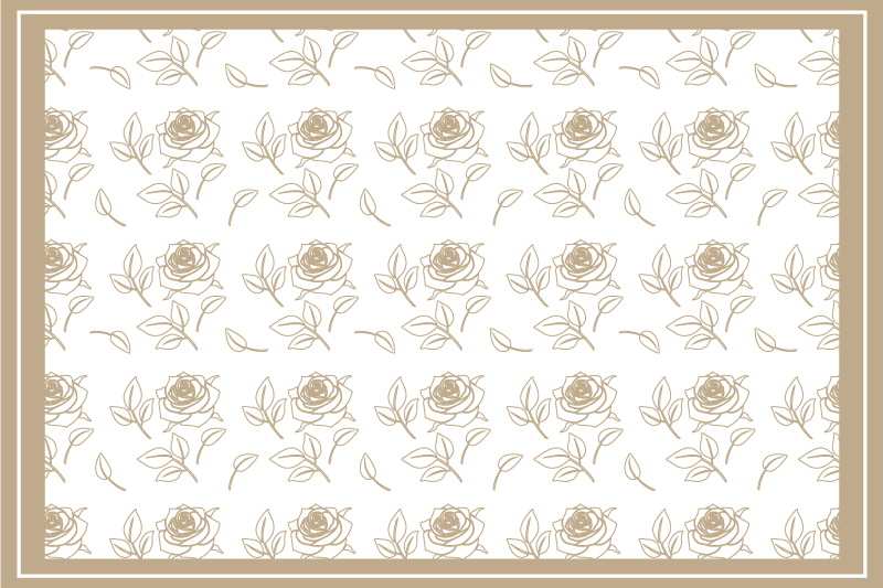 Floral pattern border izvirna jedilna podloga - TenStickers