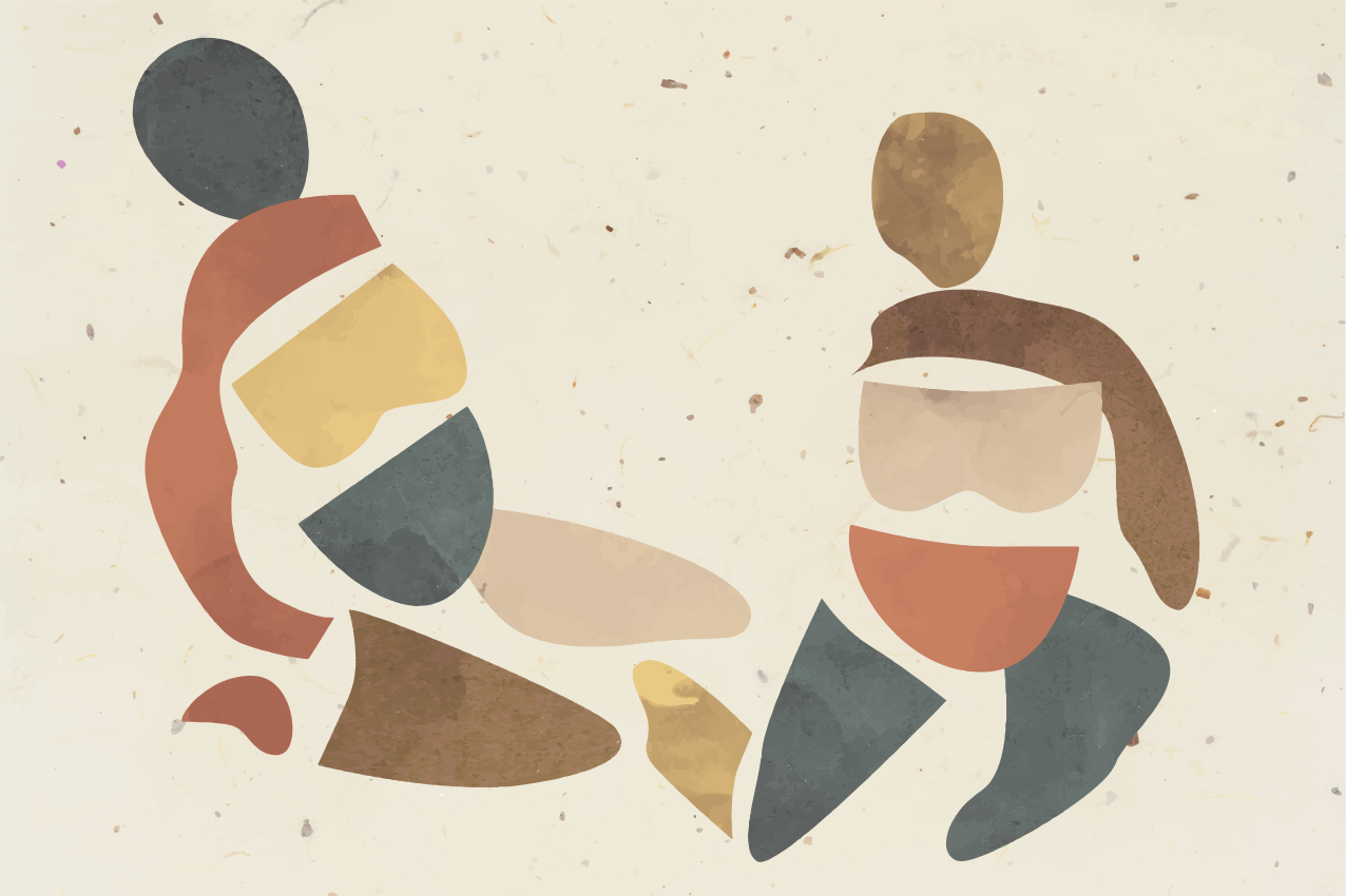 Abstraktne človeške figure moderní prostírání - TenStickers