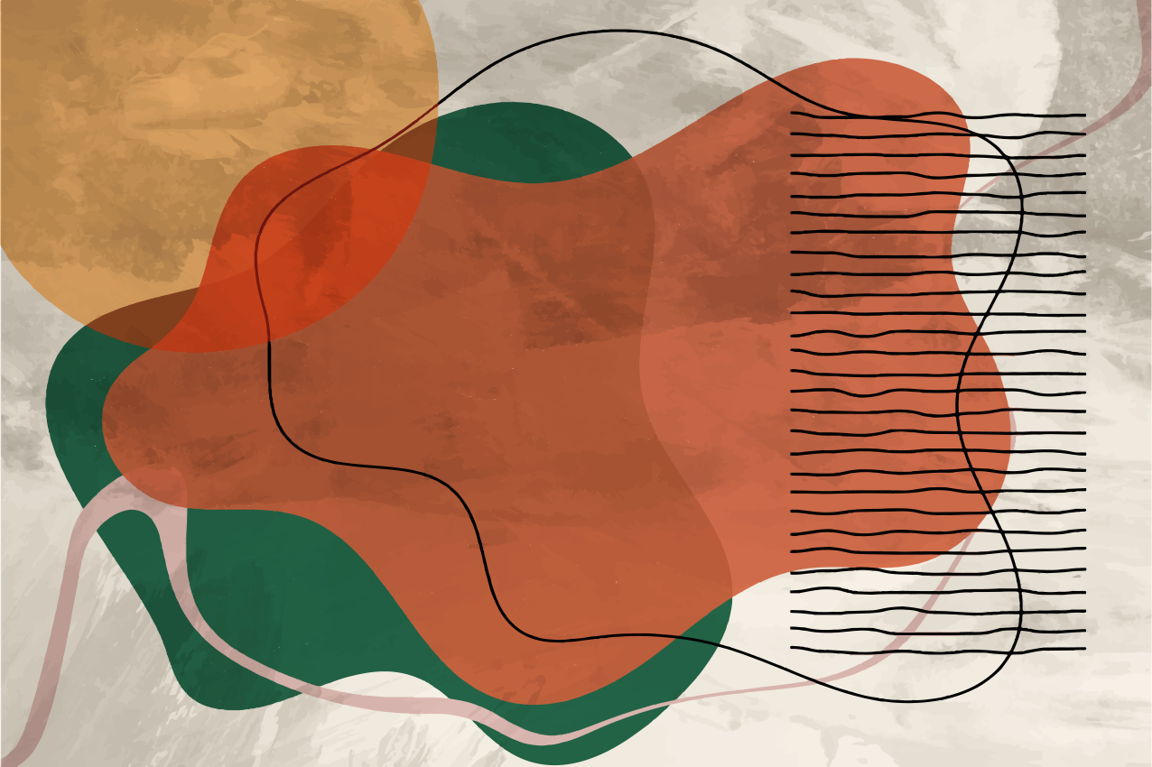 Vibrant abstract shapes moderno preprogo - TenStickers