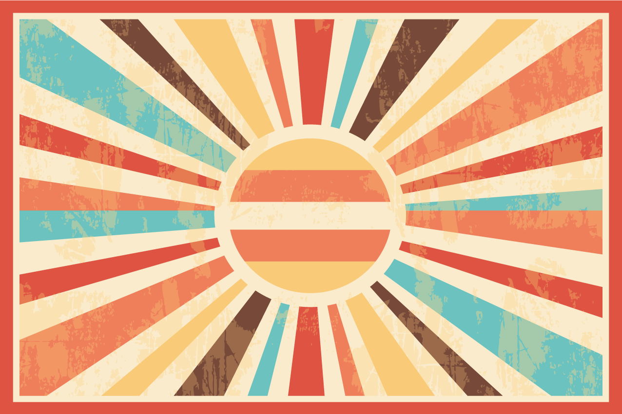 Vibrant sunburst motif moderno podstavke - TenStickers