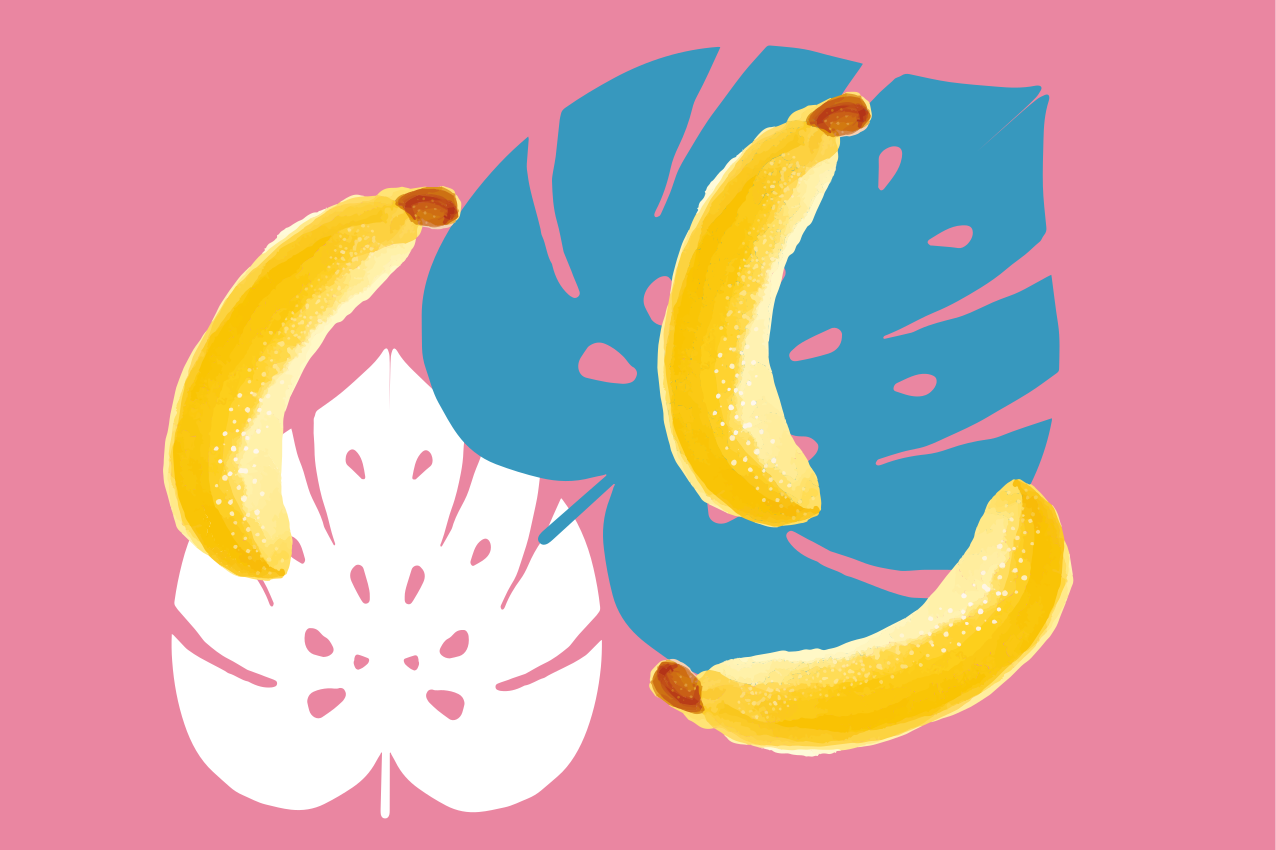 Tropical banana motif otroški pogrinjek za mizo - TenStickers