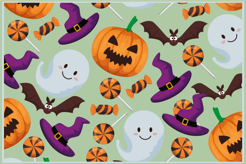 Colorful halloween elements za pogrinjek - TenStickers