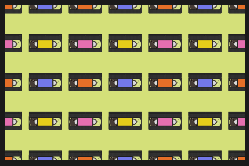 Colorful video tape pattern izvirna jedilna podloga - TenStickers