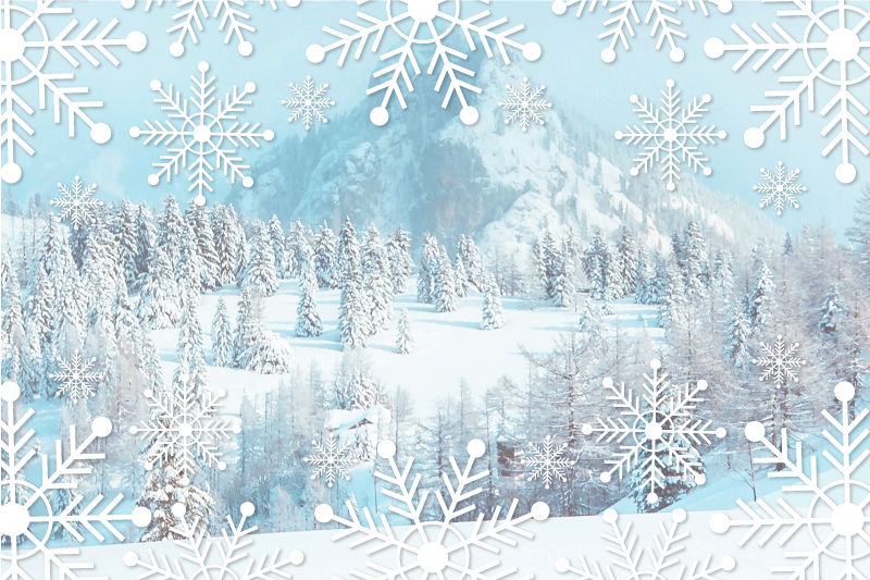 Snowflake winter scene božična miza - TenStickers
