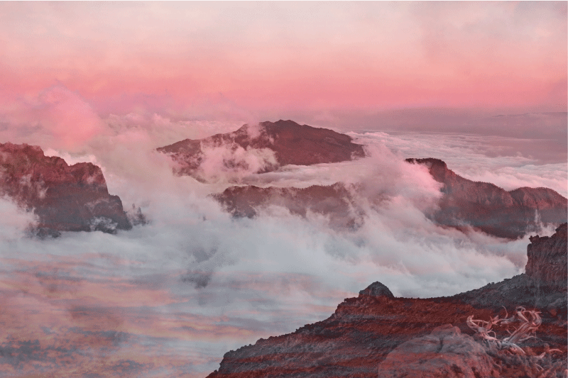 Gorska pokrajina z modernim podstavkom - TenStickers