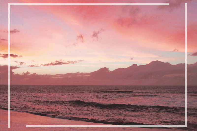 Serene coastal sunset moderno podstavke - TenStickers