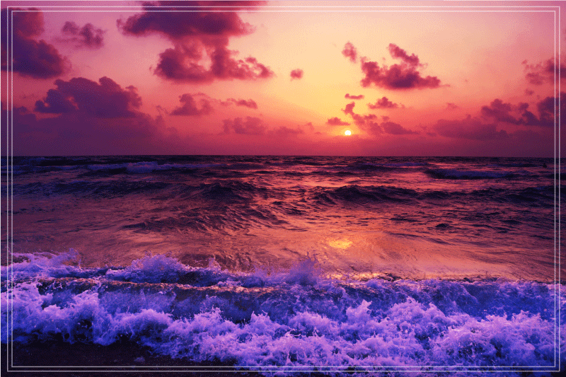 Sunset ocean scene izvirna jedilna podloga - TenStickers