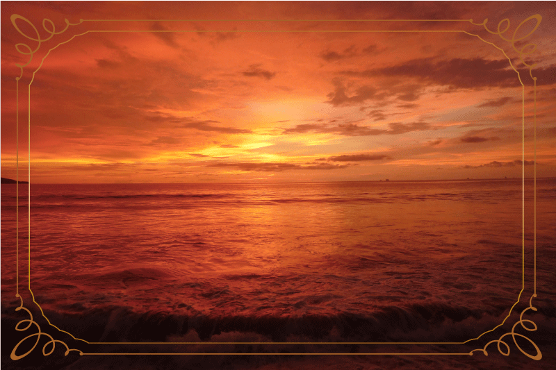 Twilight sea view sodobno namizno postavljanje - TenStickers