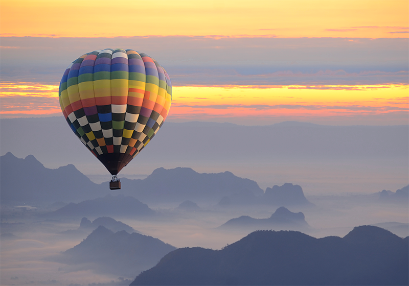 Toplozračni baloni estetske barve pogrinjki - TenStickers