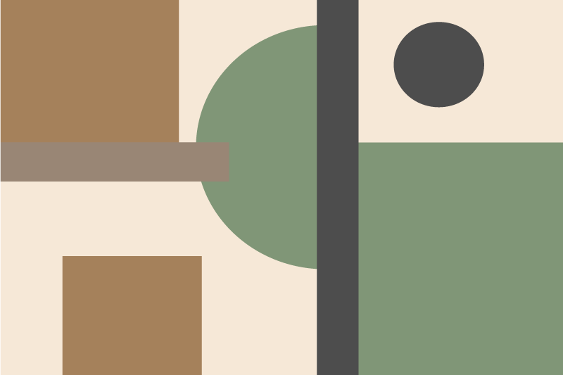 Naravne barve geometrijska umetnost moderni pogrinjki - TenStickers