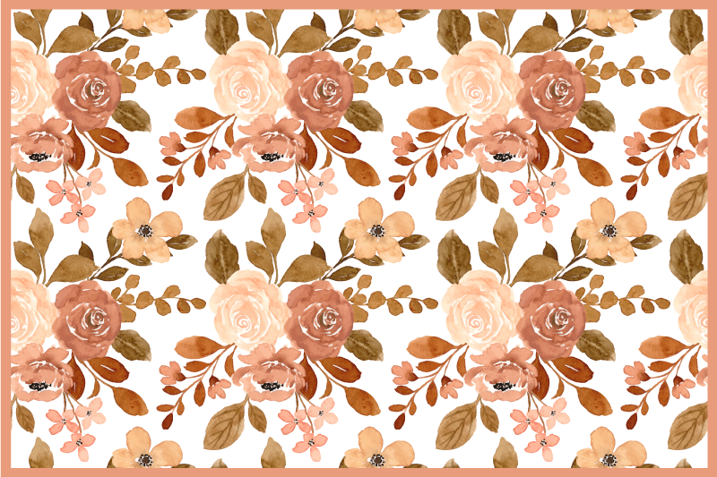 Floral patterned table setting izvirna jedilna podloga - TenStickers