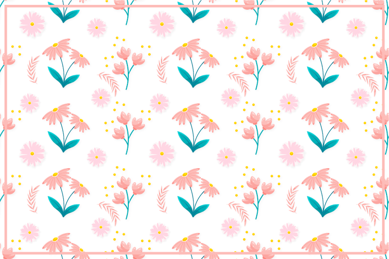 Floral patterned art izvirna jedilna podloga - TenStickers