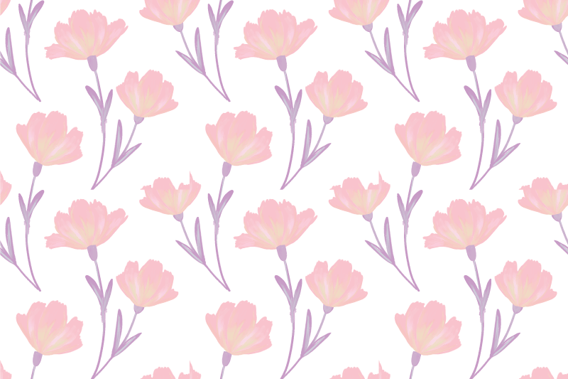 Pink floral concept izvirna jedilna podloga - TenStickers