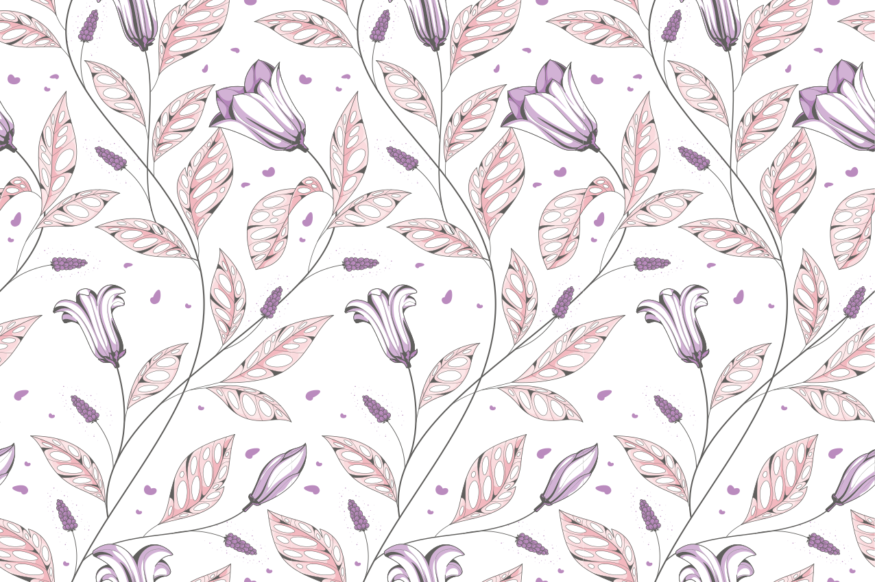 Floral pattern art izvirna jedilna podloga - TenStickers