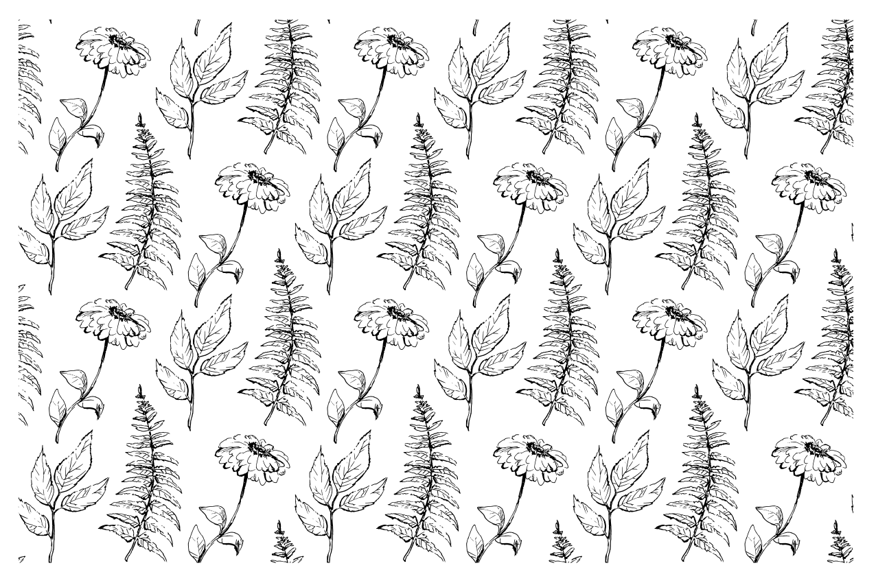 Botanical print backdrop teksturni pogrinjek - TenStickers