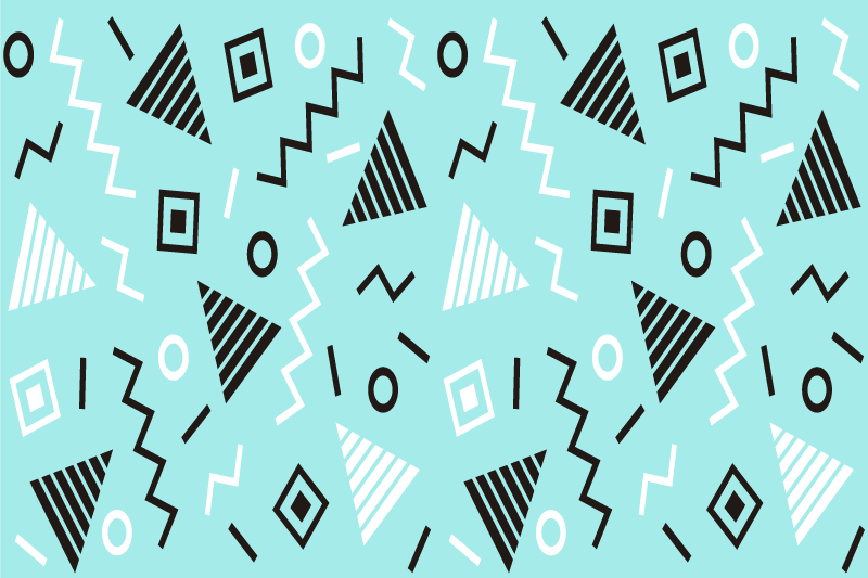 Originalni pogrinjki v stilu memphisa iz 80. Let - TenStickers