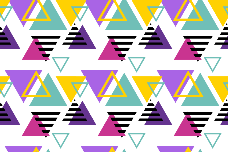 Barvni geometrijski trikotniki moderna miza - TenStickers
