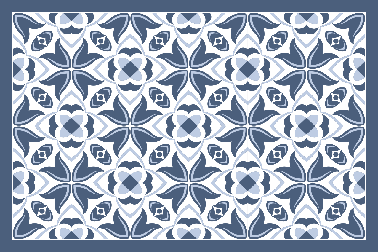 Sophisticated botanical motif teksturni pogrinjek - TenStickers