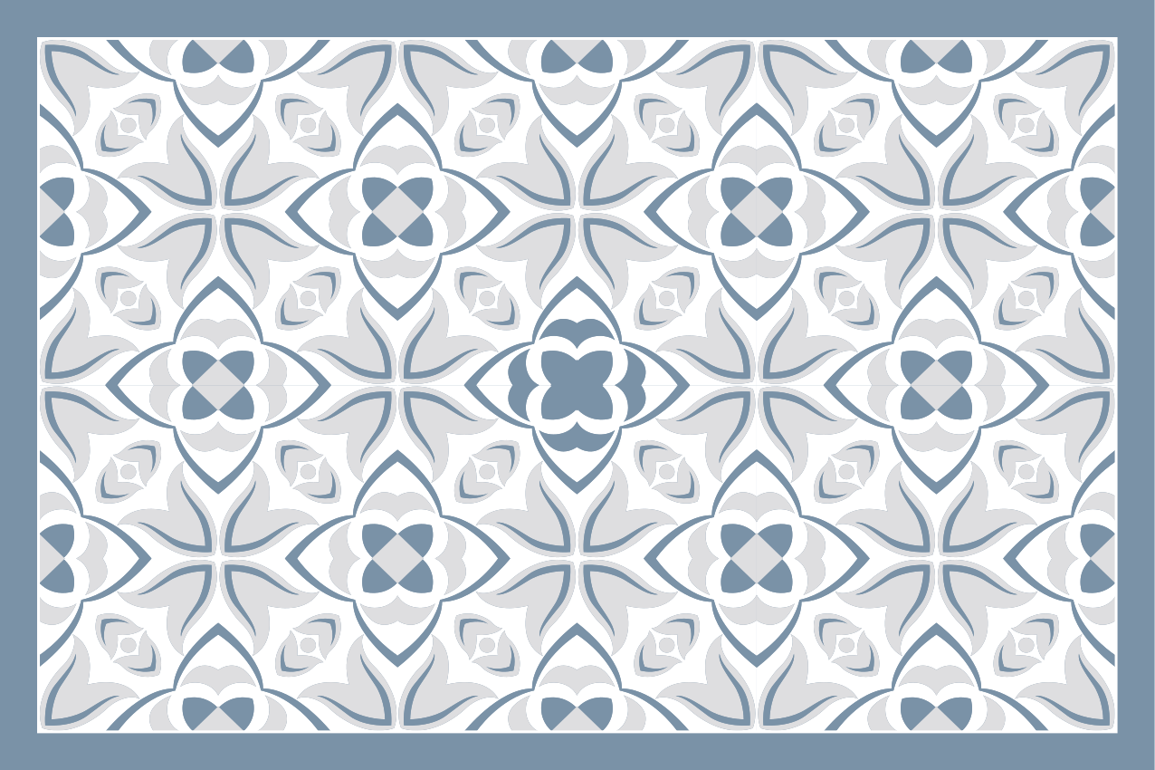 Intricate floral element teksturna pogrinjek - TenStickers