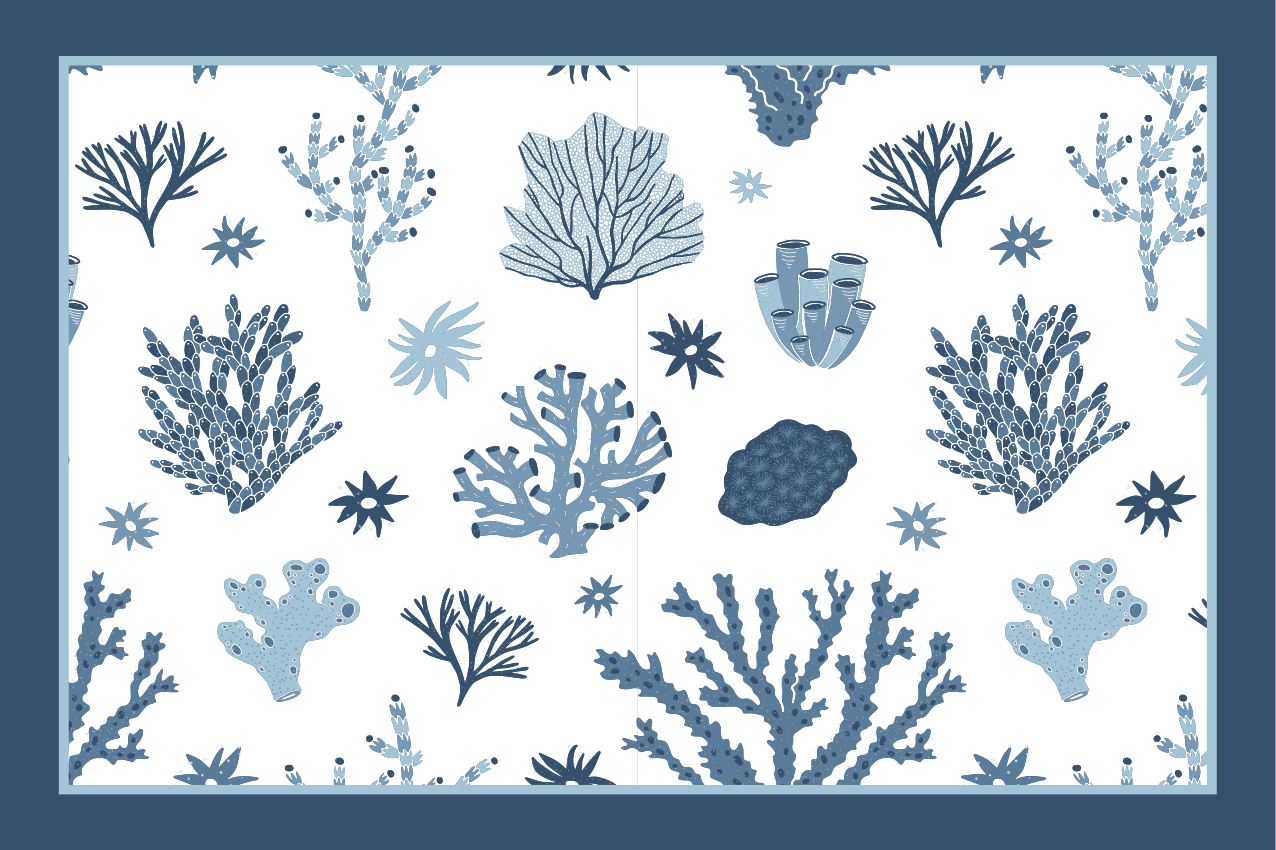 Coral and sea plants teksturni pogrinjek - TenStickers