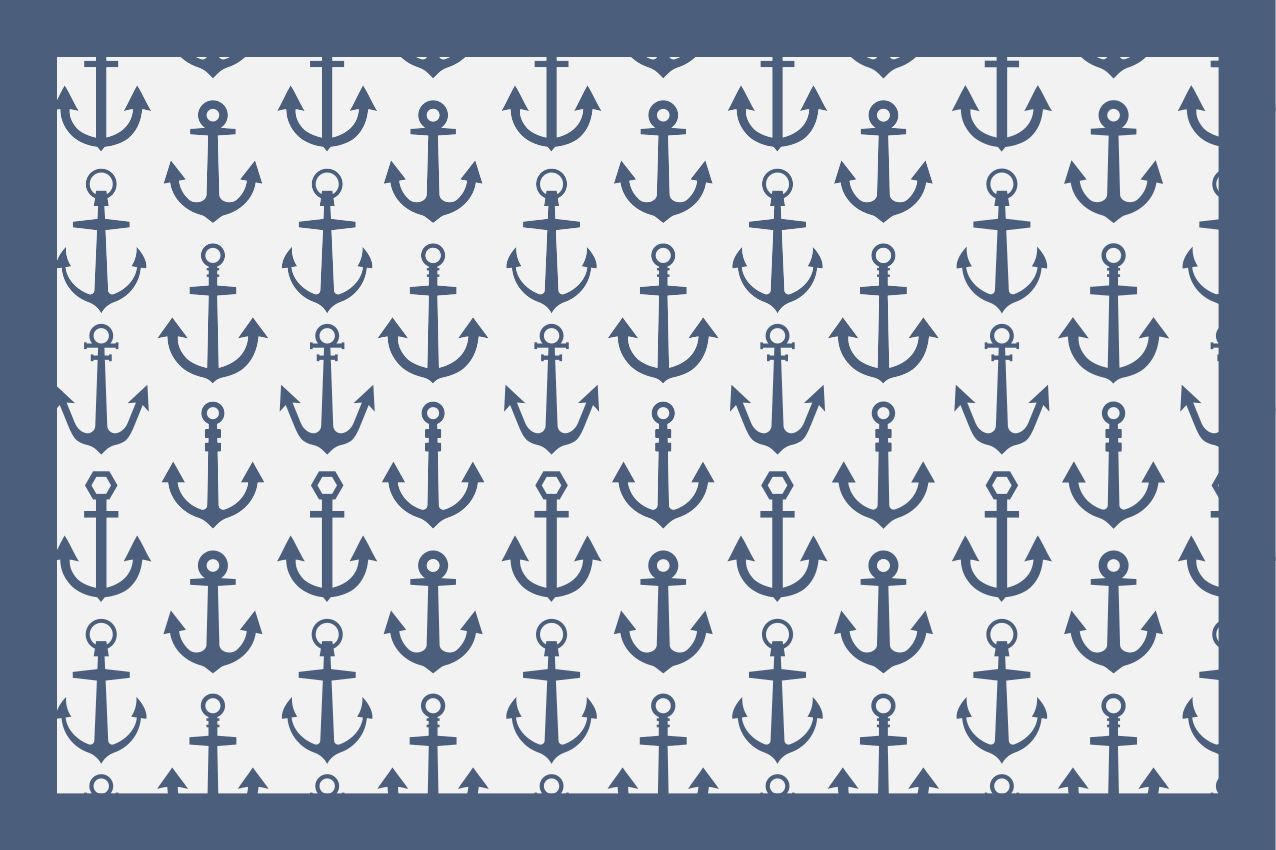 Anchor patterned surface izvirna jedilna podloga - TenStickers