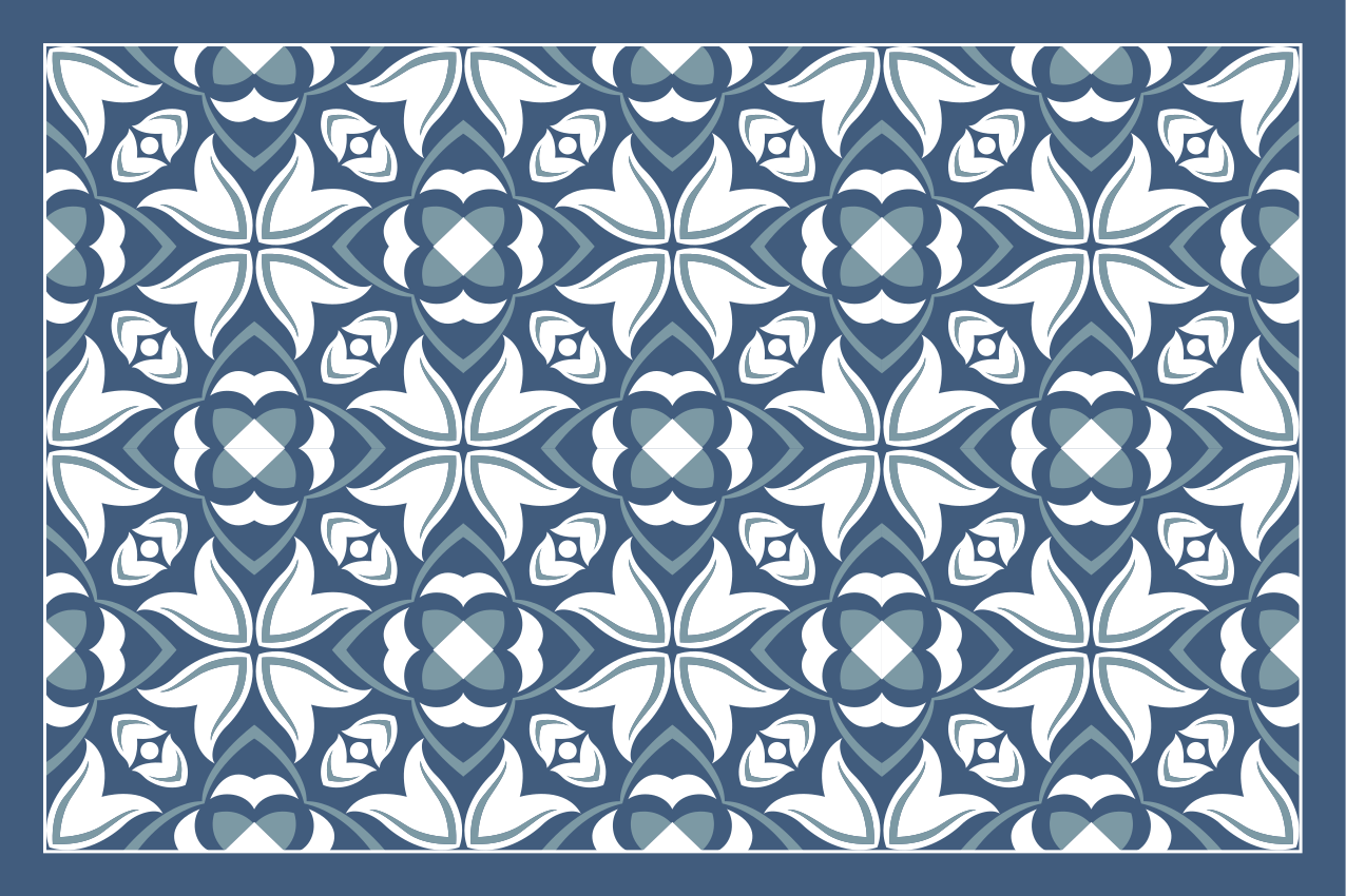 Elaborate botanical motif teksturna pogrinjek - TenStickers