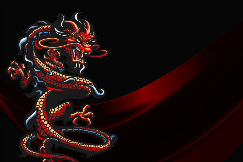 Dragon motif artwork izvirna jedilna podloga - TenStickers