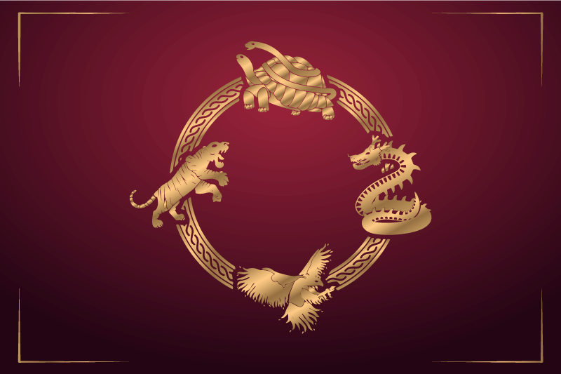 Golden animal emblems izvirna jedilna podloga - TenStickers