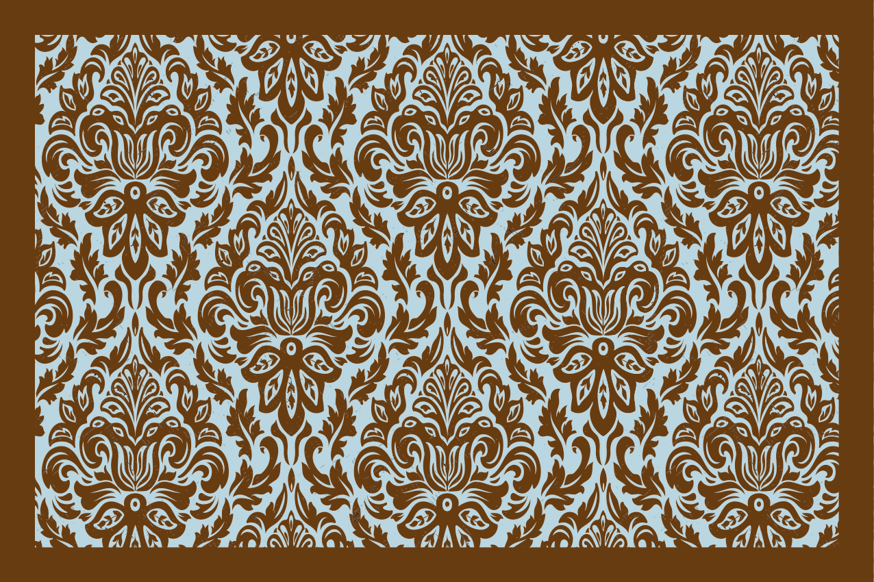 Intricate flower emblem teksturni pogrinjek - TenStickers